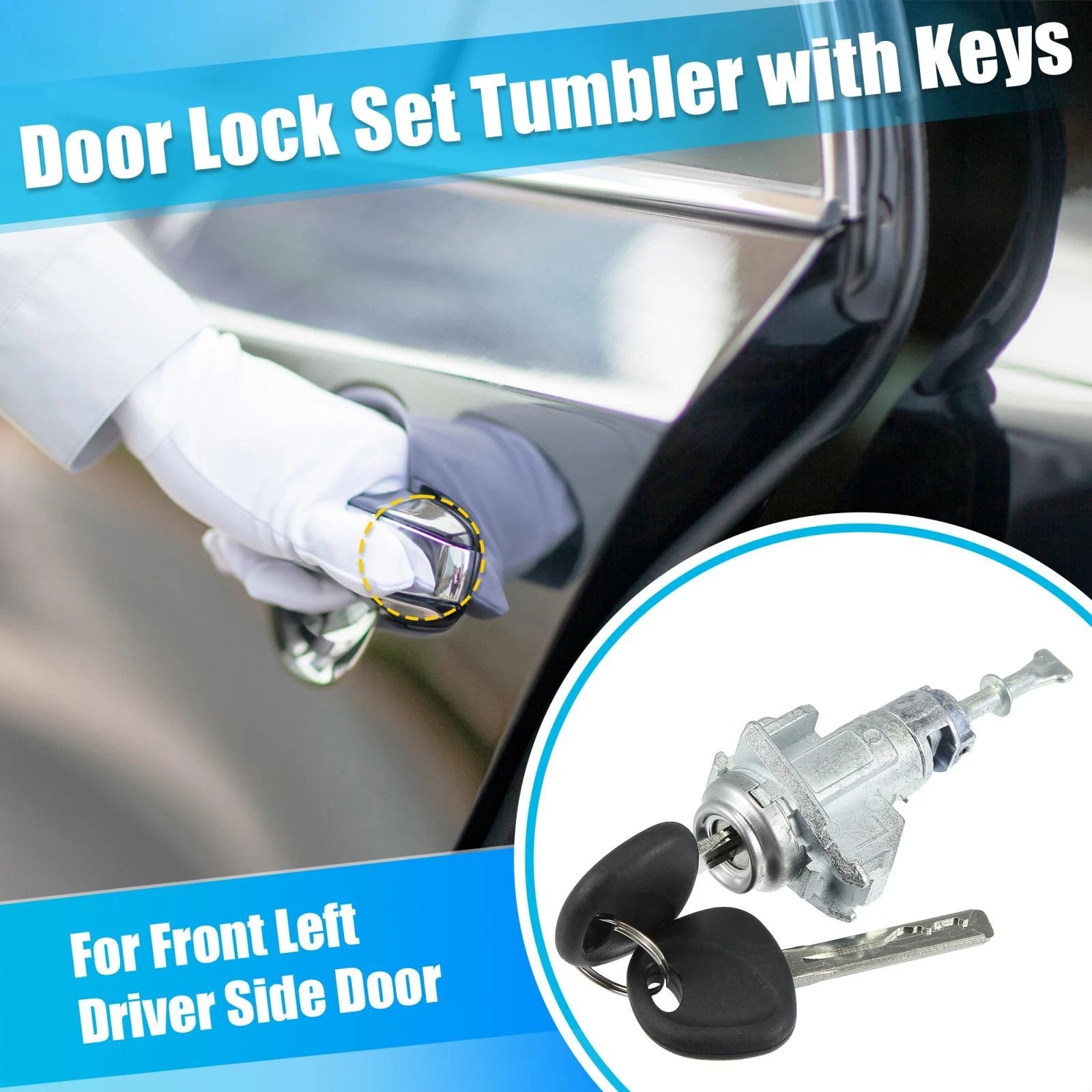 Door Lock Cylinder Kit with 2 Keys 819702TA00 for Kia Optima (2011–2018)