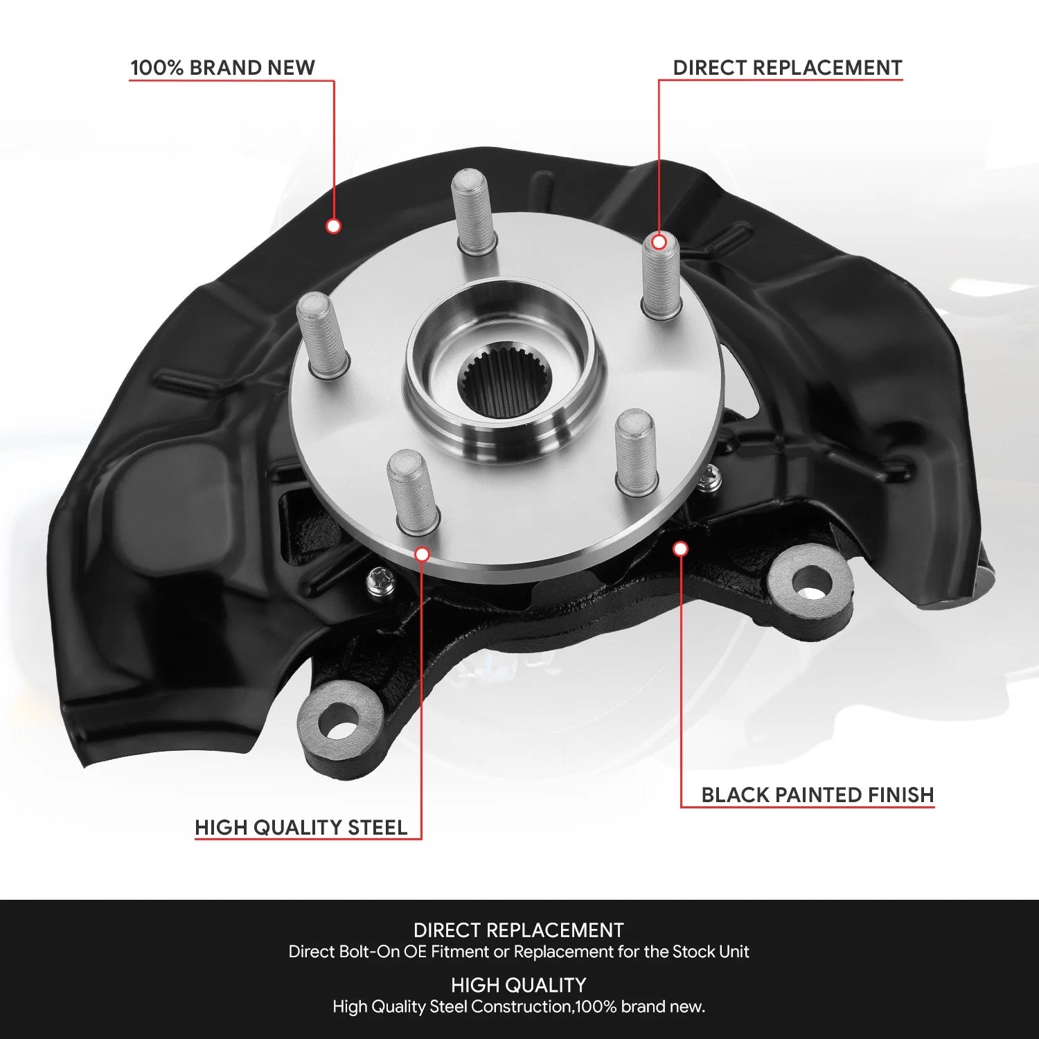 Front Passenger Right Loaded Wheel Bearing Knuckle for Toyota Camry Hybrid (2007–2011)