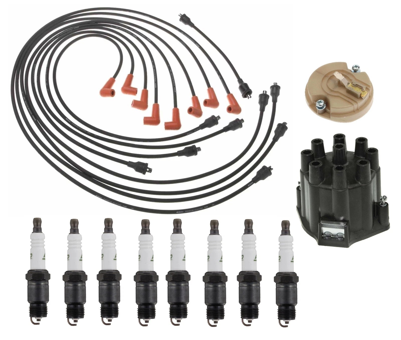 ACDelco Ignition Kit for Chevrolet GMC V8 (Includes Rotor, Cap, Wires, Plugs)