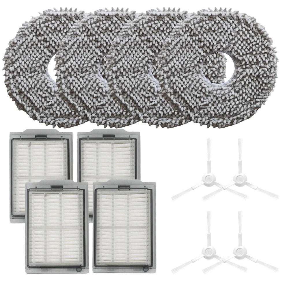 HEPA Filter Mop Pad Side Brush Kit for Polaris PVCRAC 7790 (Compatible)