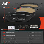 8x Front & Rear Ceramic Brake Pads for Ford E-150 (2004-2007)