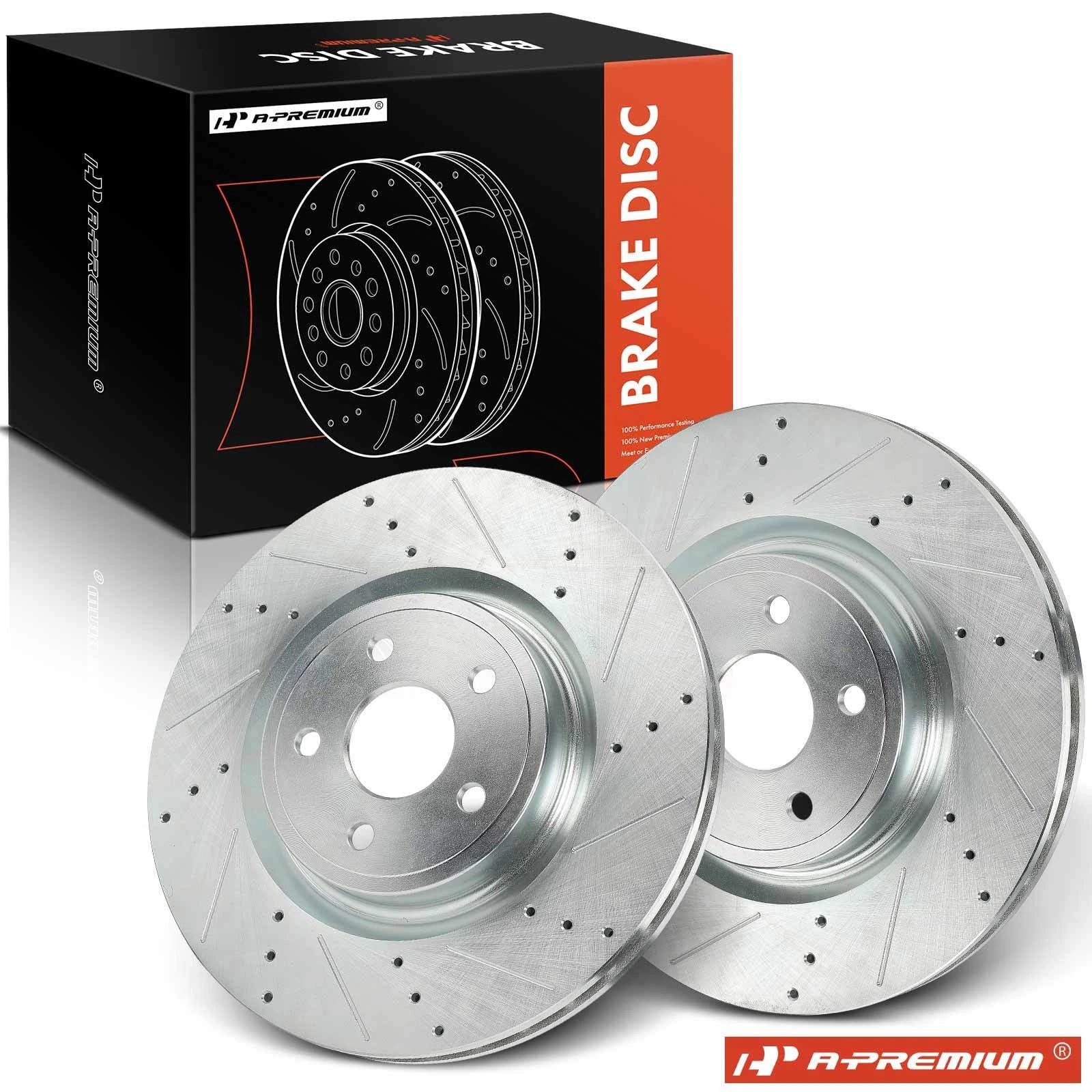 Front Drilled Brake Rotors for Jeep Grand Cherokee Dodge Durango (2011–2020)