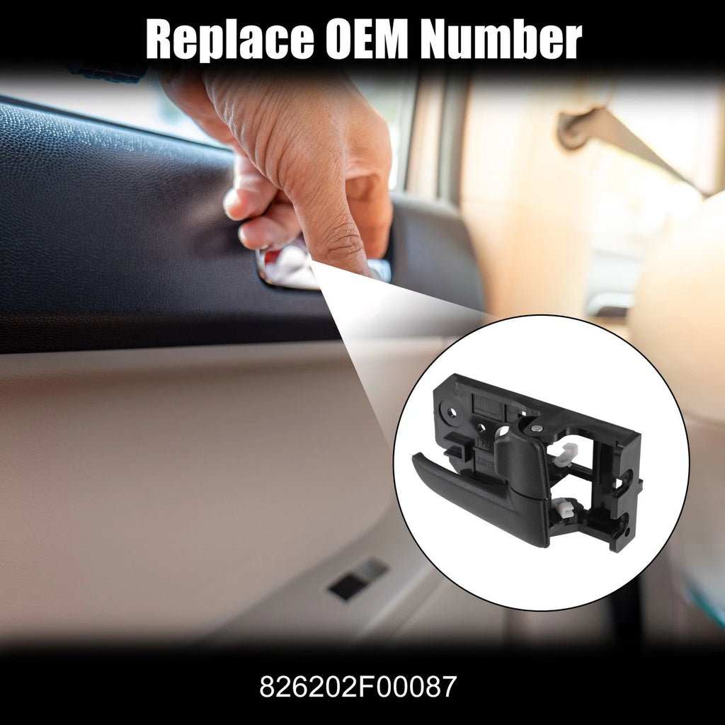 Front Right Interior Door Handle for Kia Spectra (2000–2009) No. 826202F00087 Black