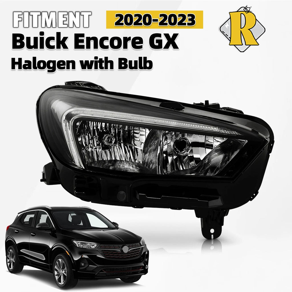 Headlight for Buick Encore GX (2020–2023) Halogen w/ LED DRL Passenger Side
