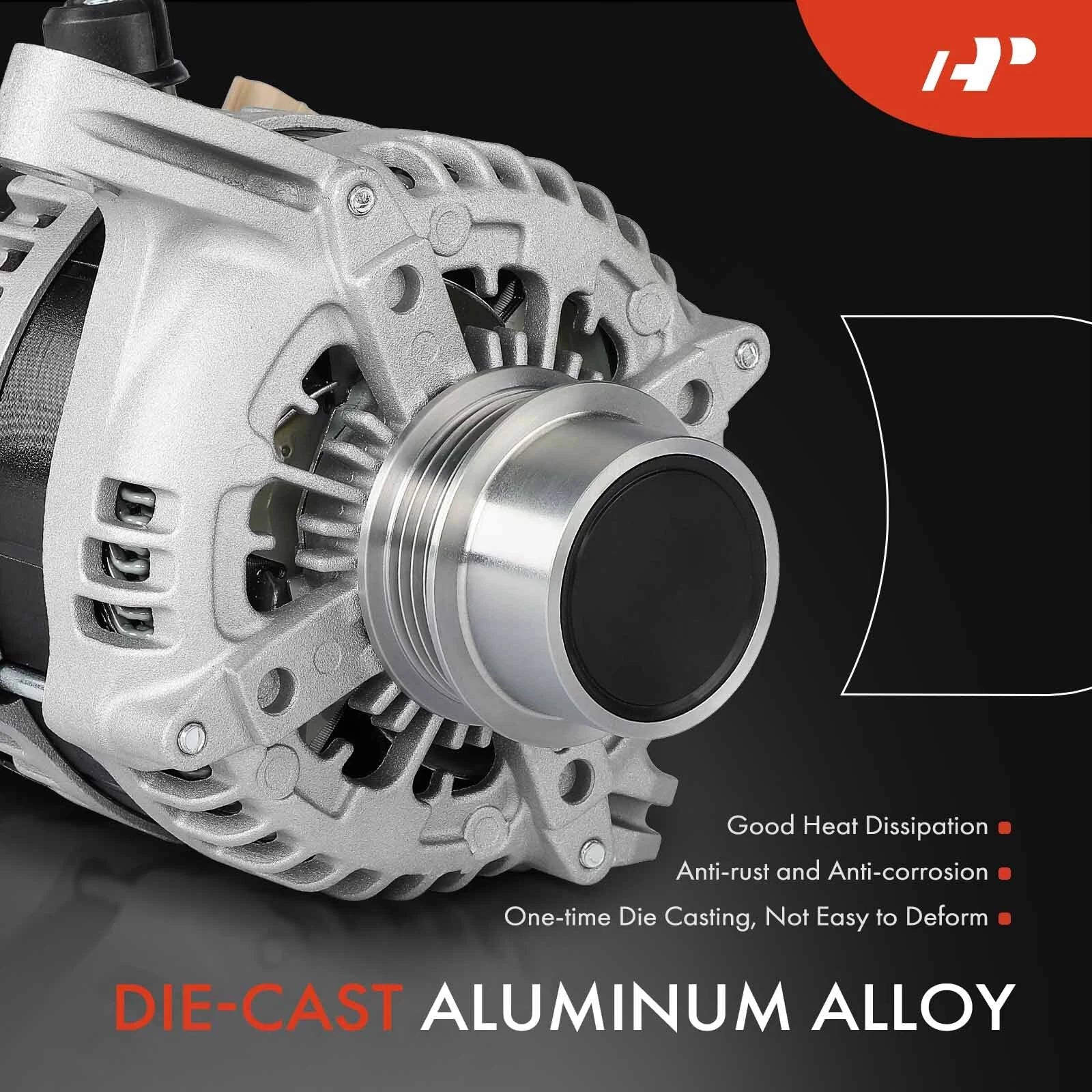 Alternator for Ford Mustang (2015–2023) 2.3L Turbo 175A 4-Groove