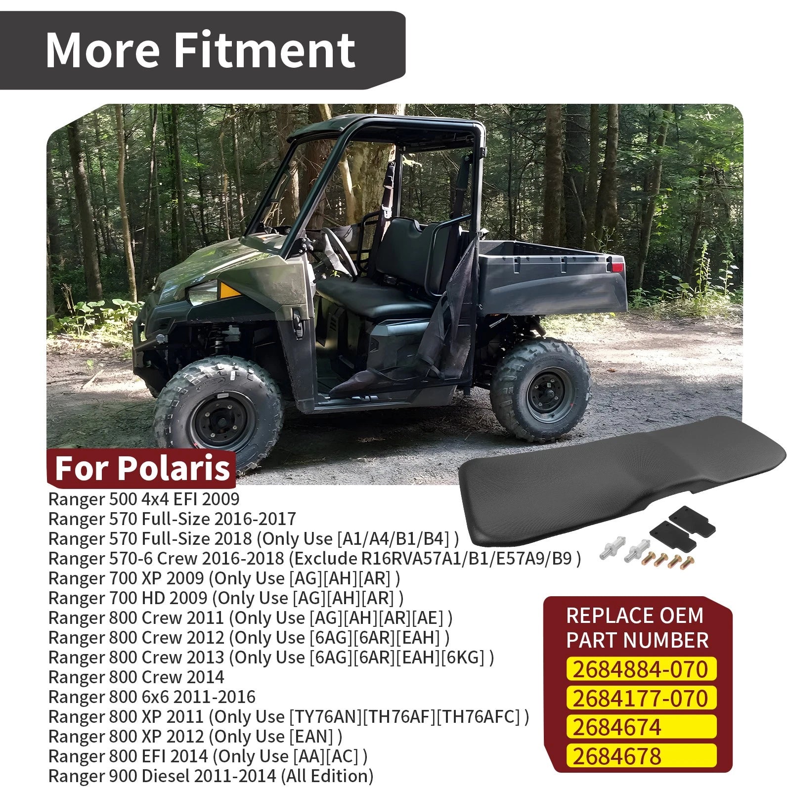 Bottom Seat Assembly for Polaris Ranger XP 700, Ranger HD 700 (2009)