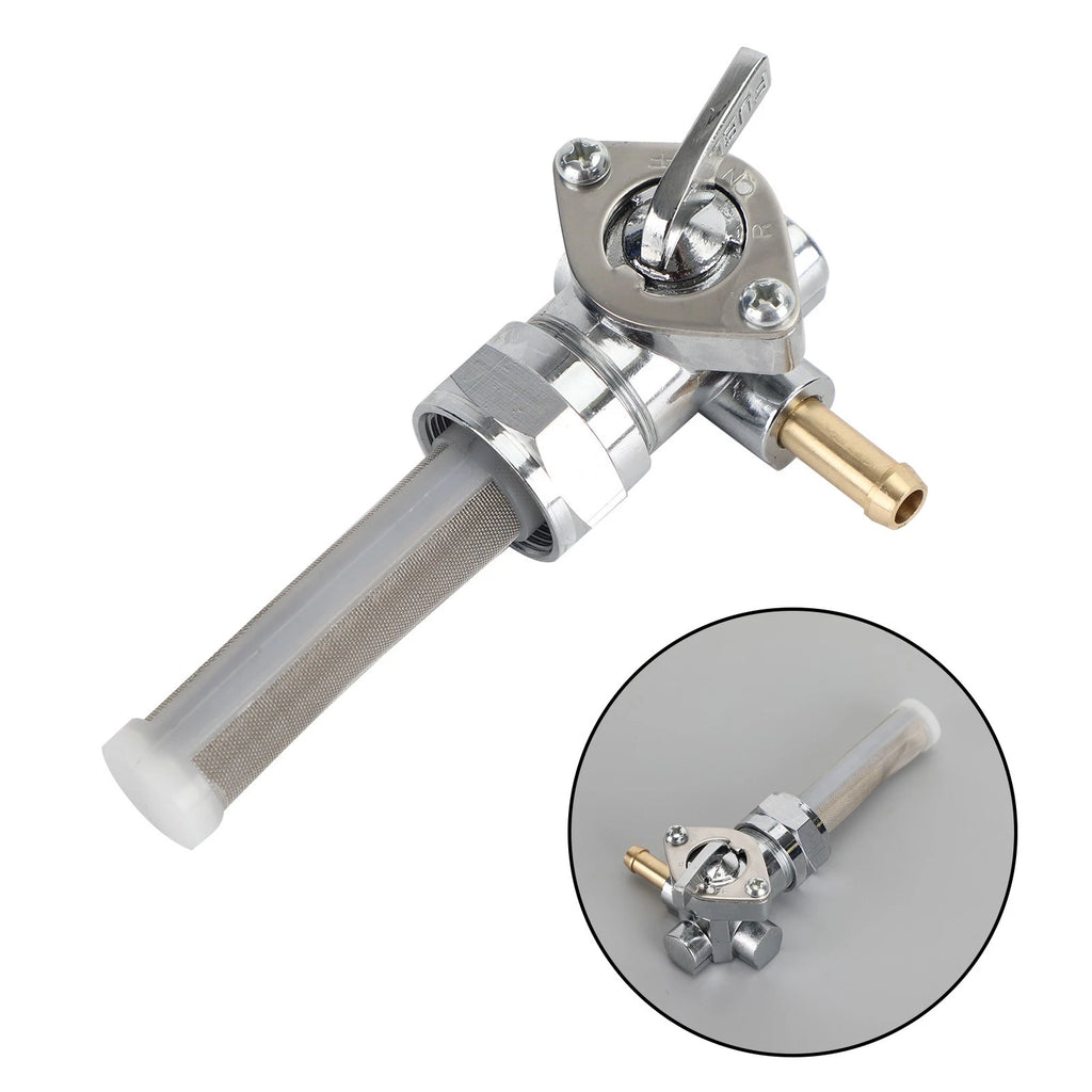 Fuel Valve Petcock Left Outlet for Sportster Big Twin (1975–Present) 13/16"