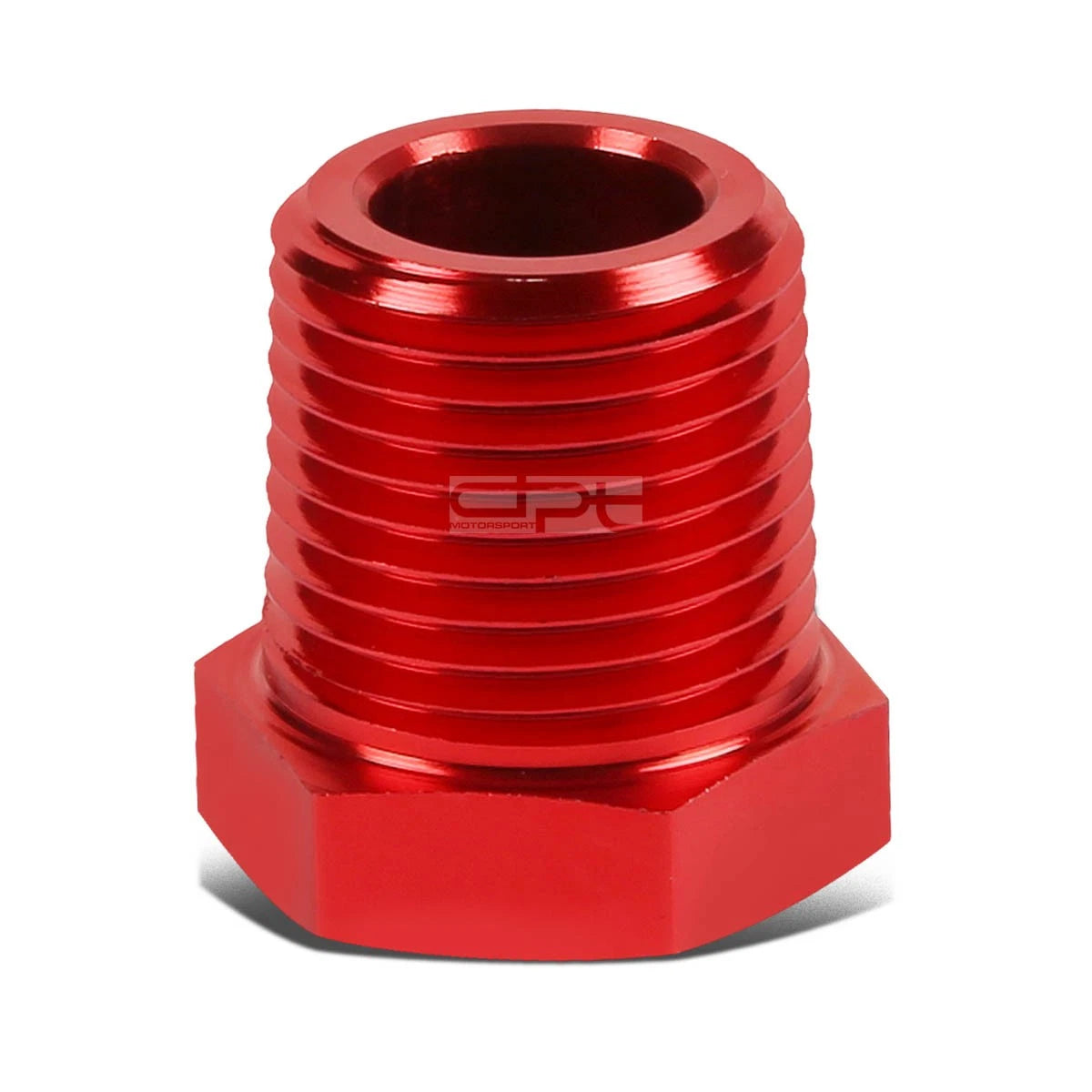 Red Aluminum 1/8" Female to 1/2" Male NPT Pipe Bushing Reducer Fitting