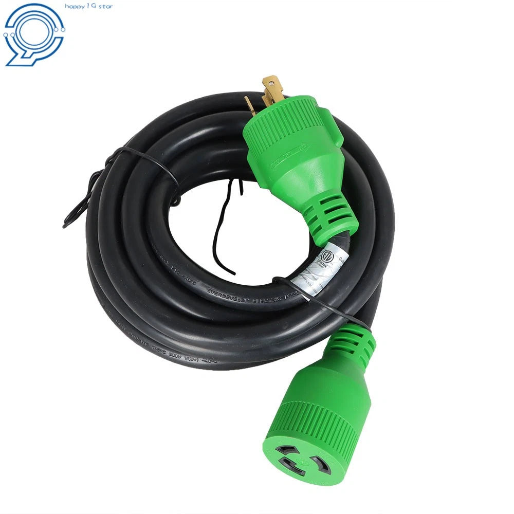 30 Amp 15 FT Generator Extension Cord NEMA L5-30P to L5-30R 125V