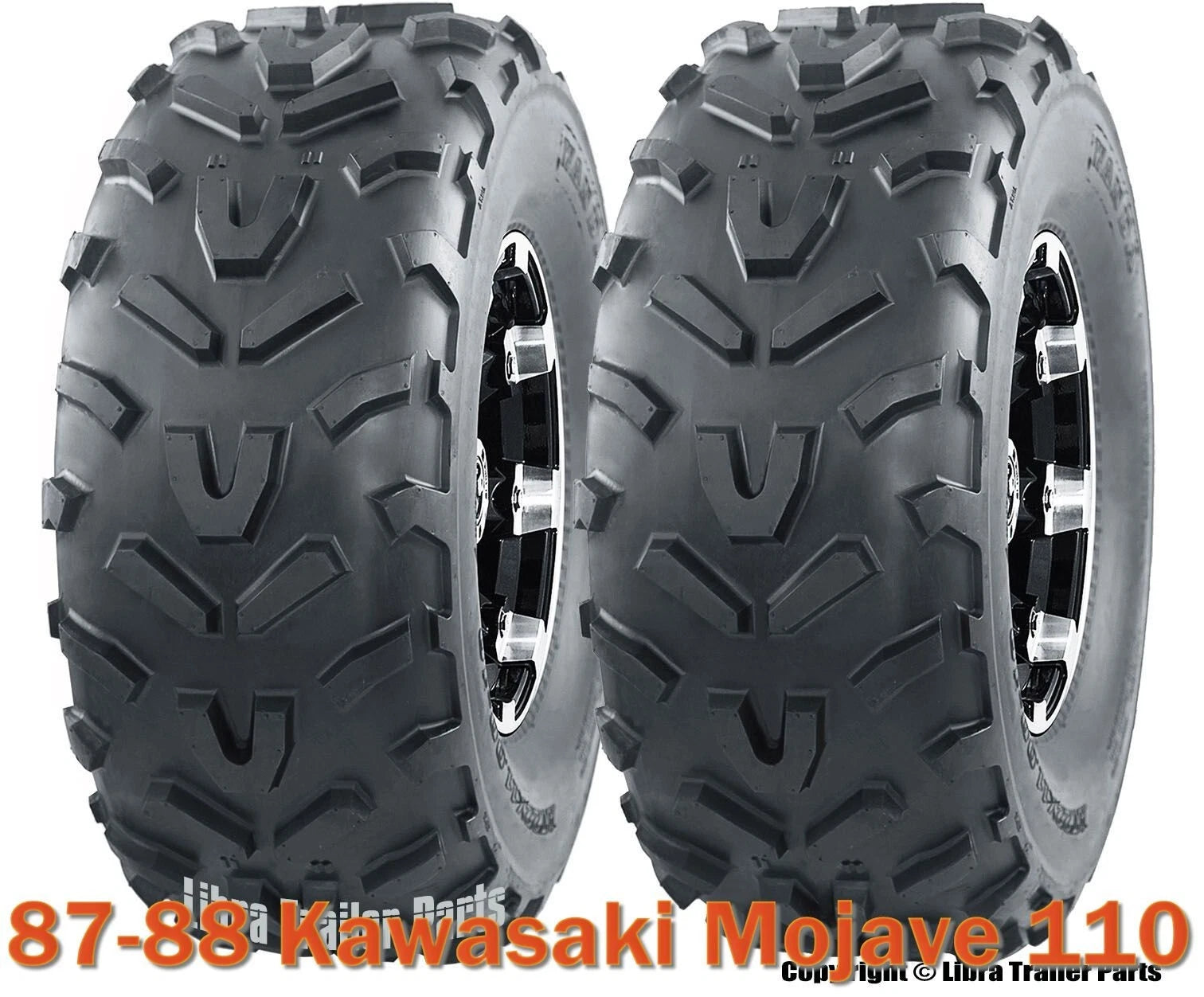 Set of 2 WANDA ATV Tires 20X7-8 /6PR for Kawasaki Mojave 110 (1987–1988)