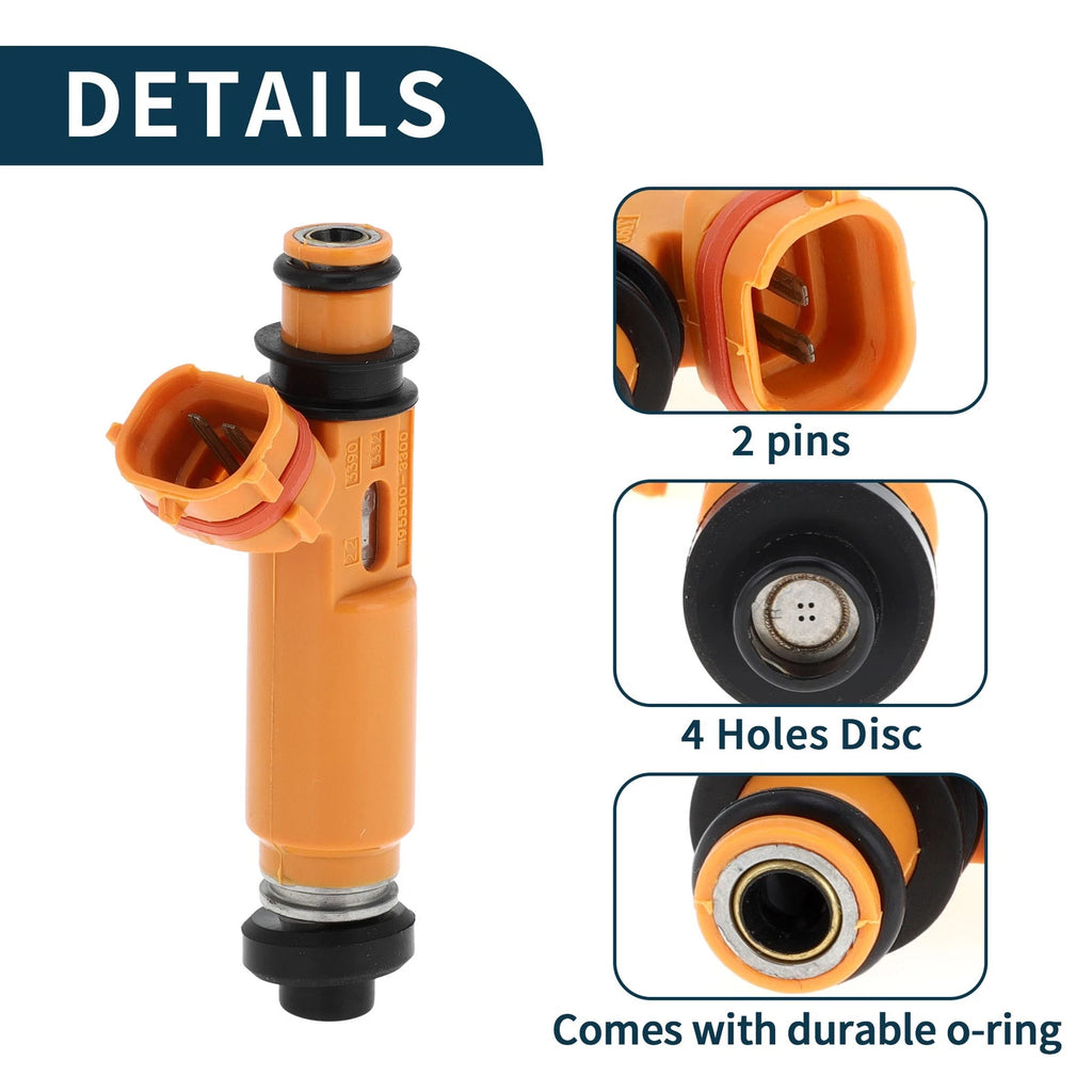 Fuel Injector No. 195500-3300 for Mitsubishi Montero (1998–2002) 1 Pc Orange
