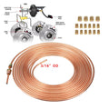 Copper Plated Brake Line Tubing Kit for All Vehicles (25 Ft Coil)