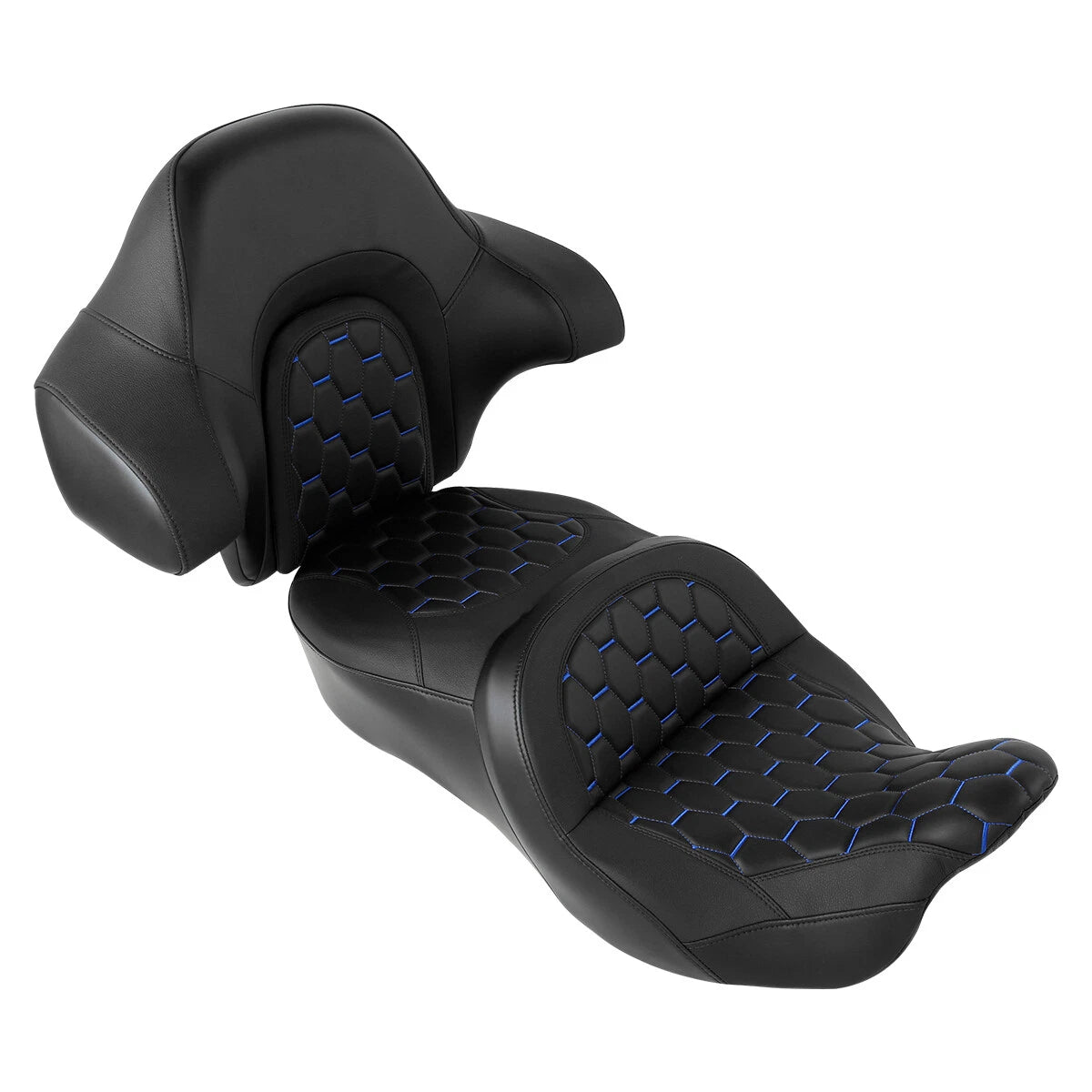 Driver Passenger Seat & Backrest Pad for Harley Touring Street Glide (2014–2023)