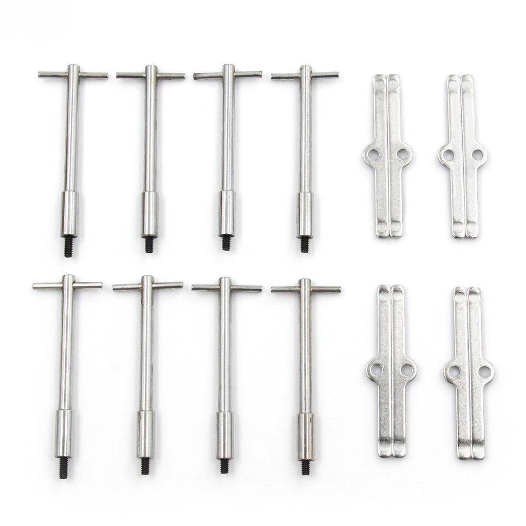 Chrome Tall T-Bar Valve Cover Hold Down Kit for SB Chevy (283–350)