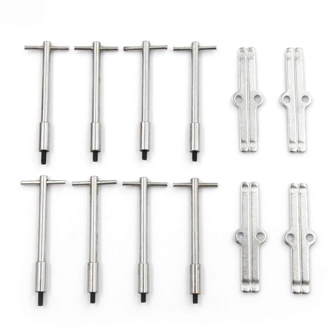 Chrome Tall T-Bar Valve Cover Hold Down Kit for SB Chevy (283–350)