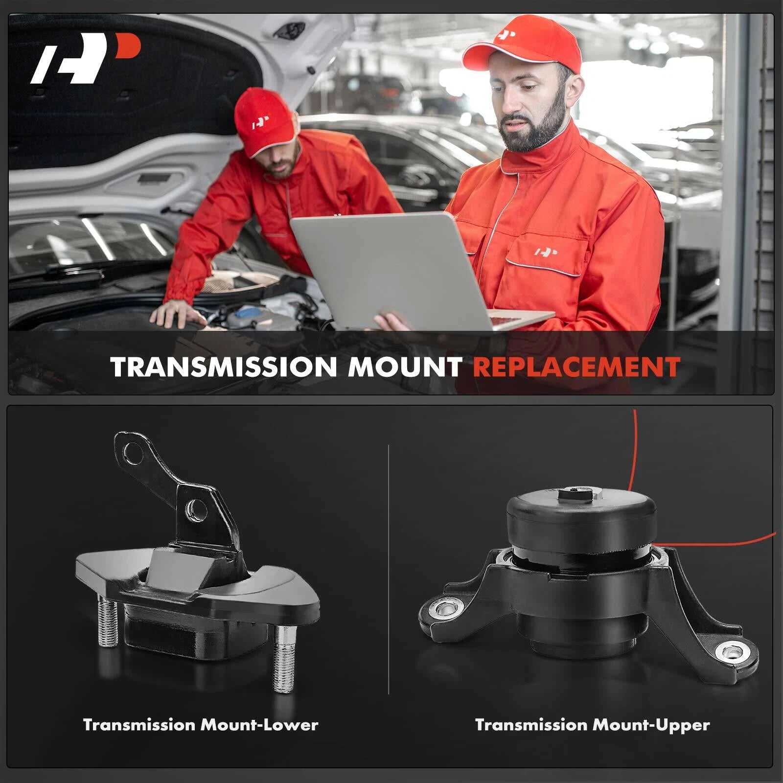 2X Upper & Lower Transmission Mount for Honda Accord (2008–2012) Acura TSX