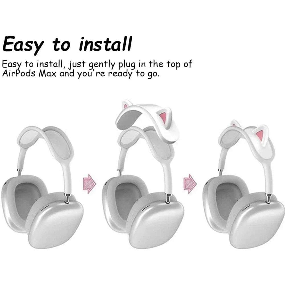 Cat Ear Shape Anti-Scratch Cover for Apple AirPods Max