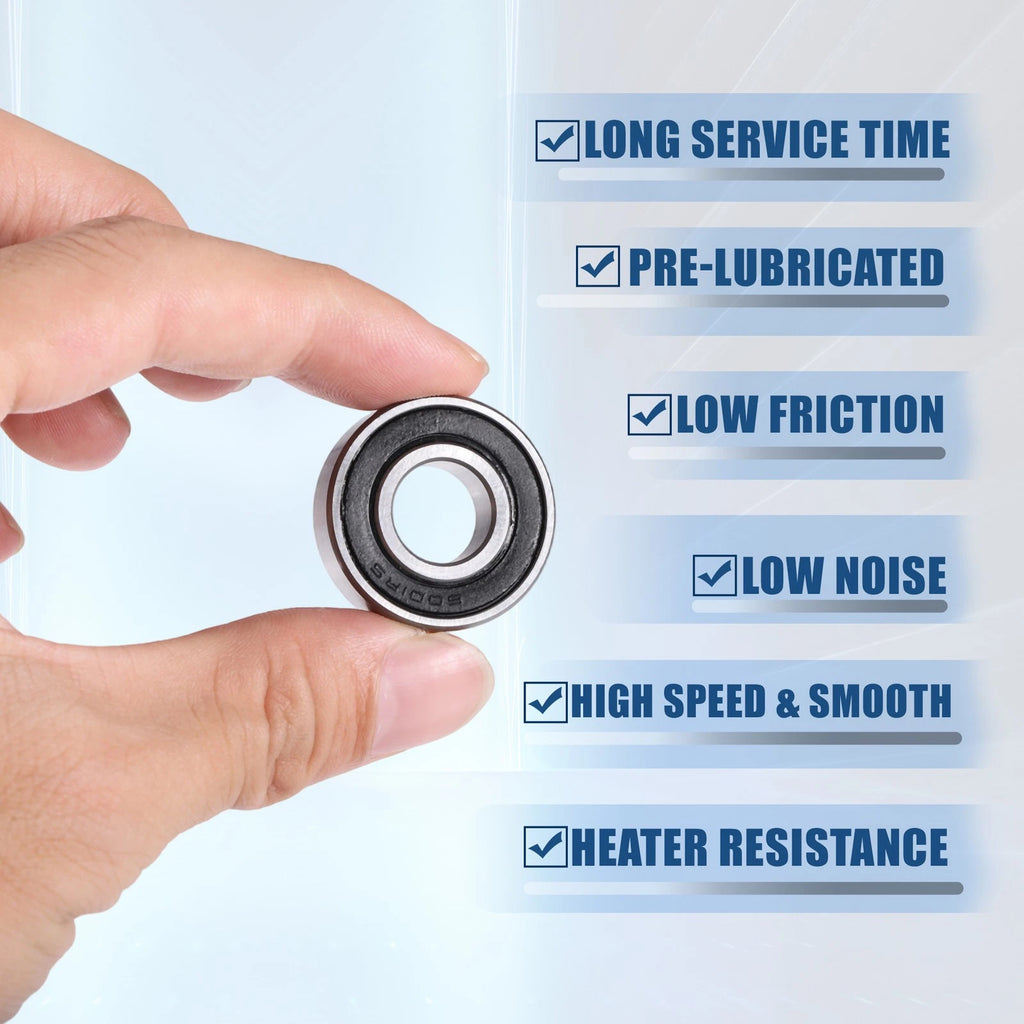2X 6001-2RS 12x28x8mm Double Rubber Sealed Ball Bearings for Auto