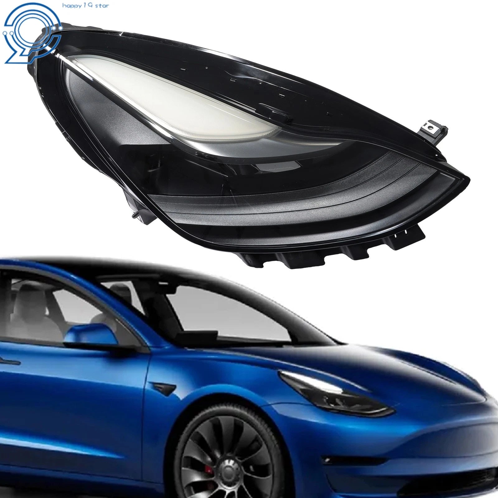 LED Headlight for Tesla Model 3 Y (2021-2023) Right Matrix Headlamp
