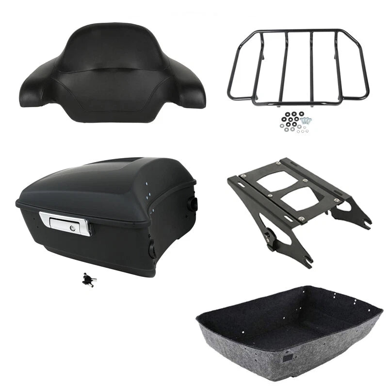 Matte Black Trunk Pad Mount for Harley Touring Road Glide (2014–2026)
