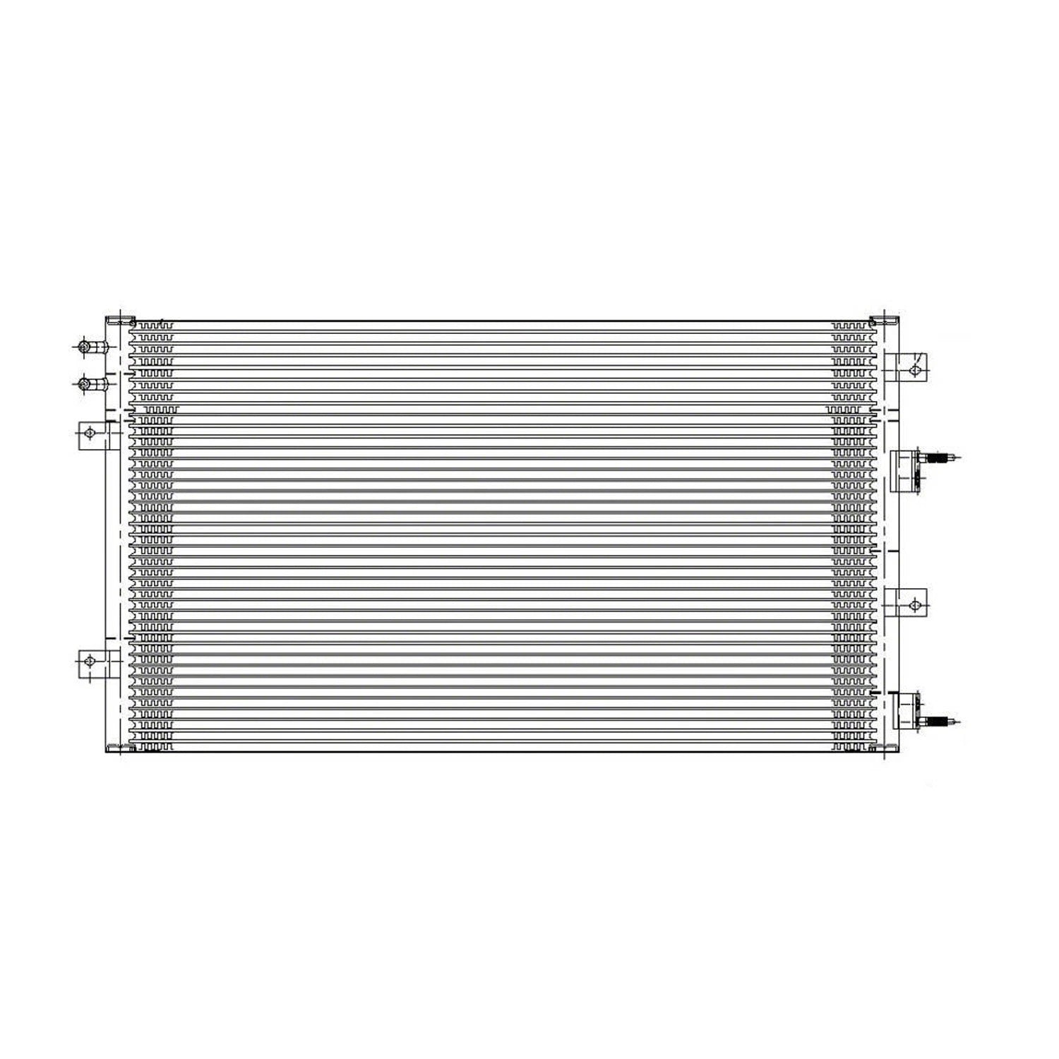Replacement A/C Condenser w/Trans Lines (See compatibility Chart)