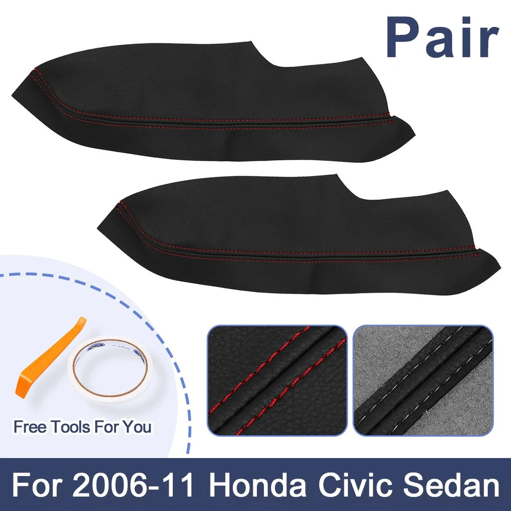 1 Pair Front Door Panels Armrest Cover for Honda Civic Sedan (2006-2011)