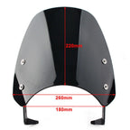 ABS Black Motorcycle Windshield + Bracket for SCRAMBLER 1200 (2019-2021)