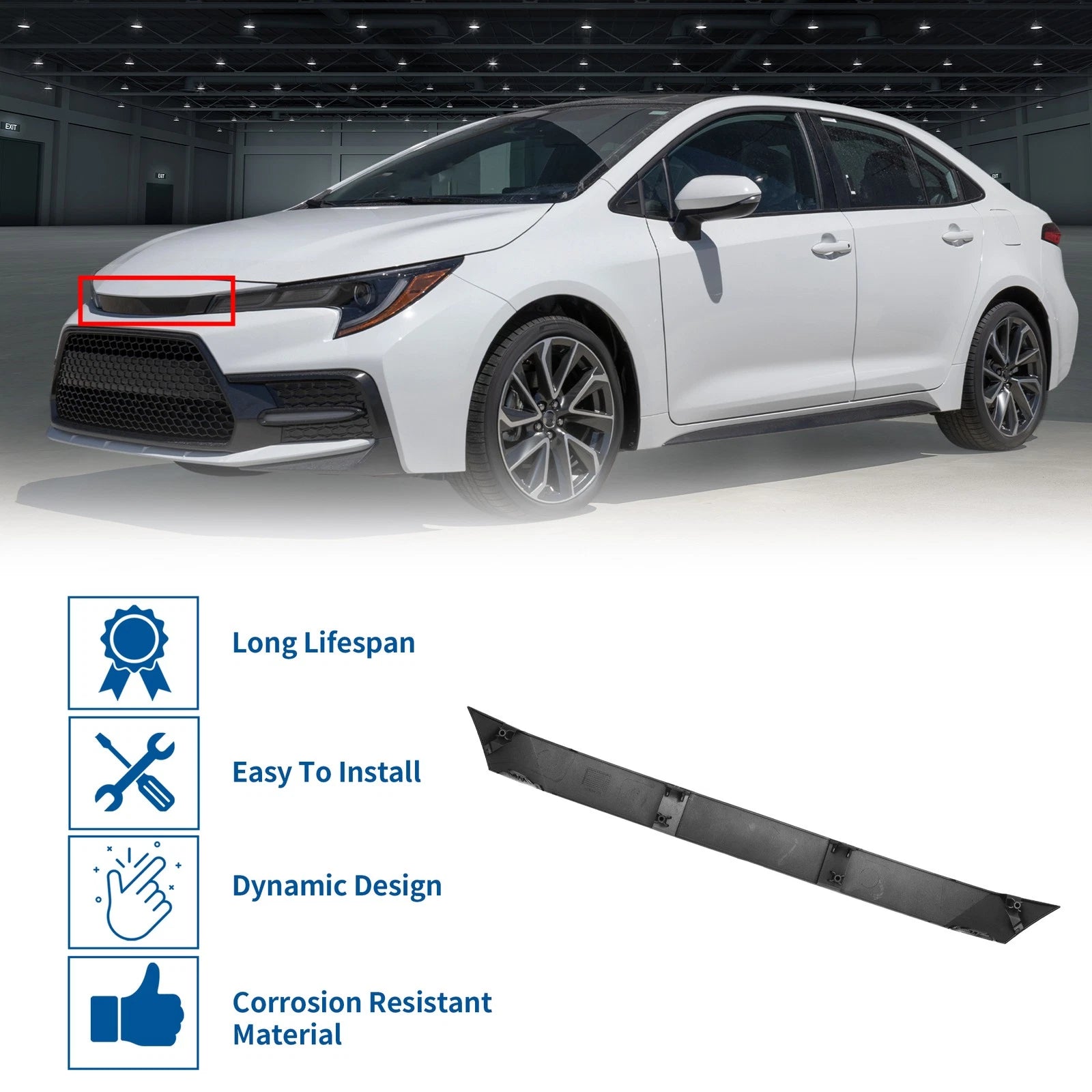 Front Lower Hood Bumper Grille for Toyota Corolla (2020–2022) No.5314102180