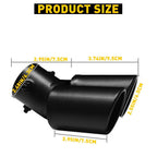 Exhaust Pipe Rear Tip Tail Muffler for Universal Vehicles (1.5-2.4inch Outlet)