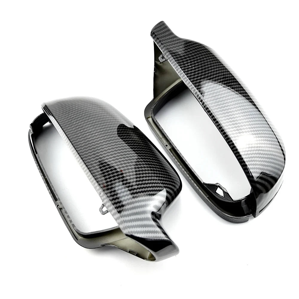 Carbon Look Mirror Cover Cap for Audi A4/S4 (2010–2015) w/ Lane Assist