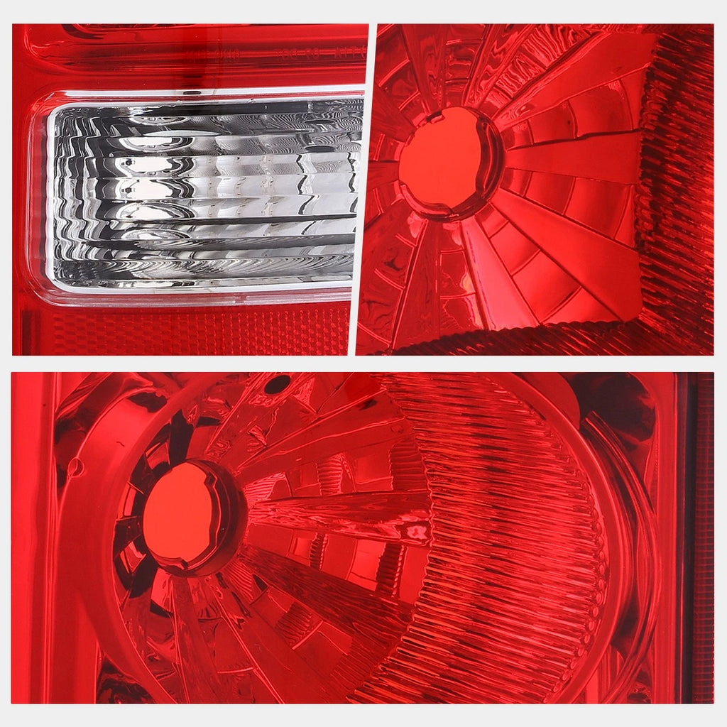 Tail Light Brake Lamp for Honda Pilot (2009–2015) - Driver Left, Red Lens, Chrome Housing