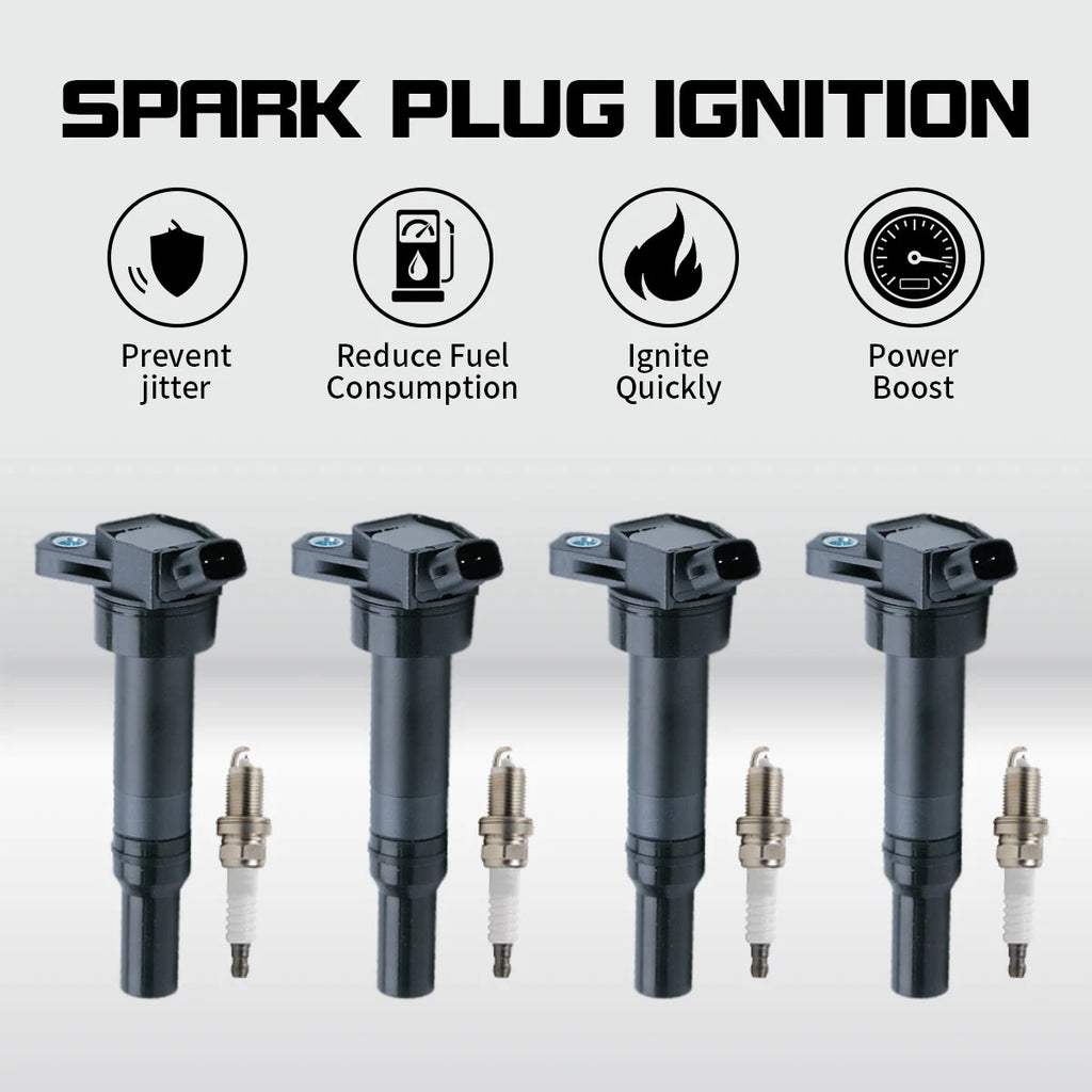 Ignition Coil & Iridium Spark Plug for Hyundai Elantra Tucson Kia Soul (2011–2016) UF651