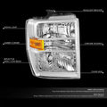Passenger Side Headlight for Ford E-150-750 SD (2008–2021) - Chrome, Amber