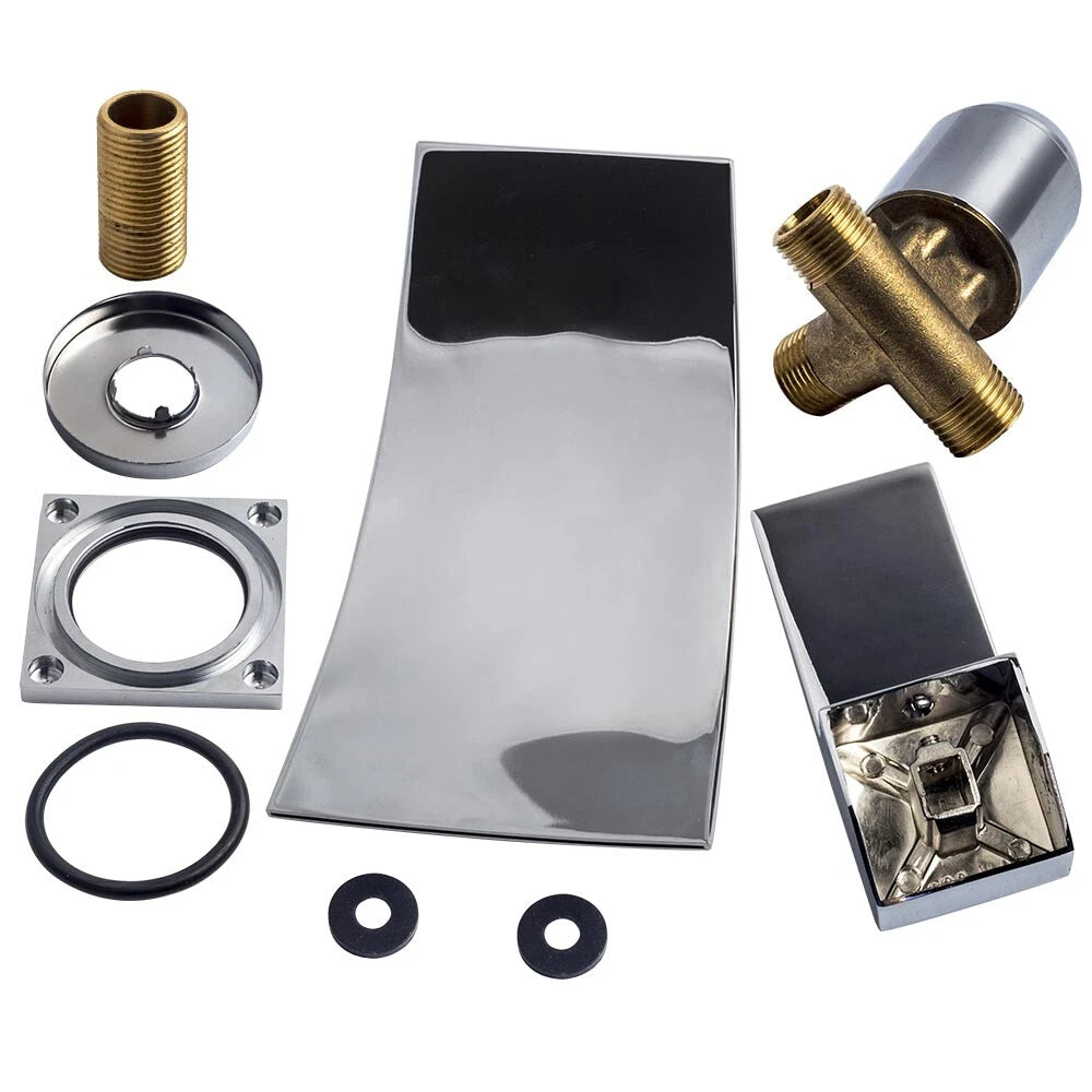Modern Waterfall Bathroom Sink Faucet for Widespread Wall Mount (2019–2026)