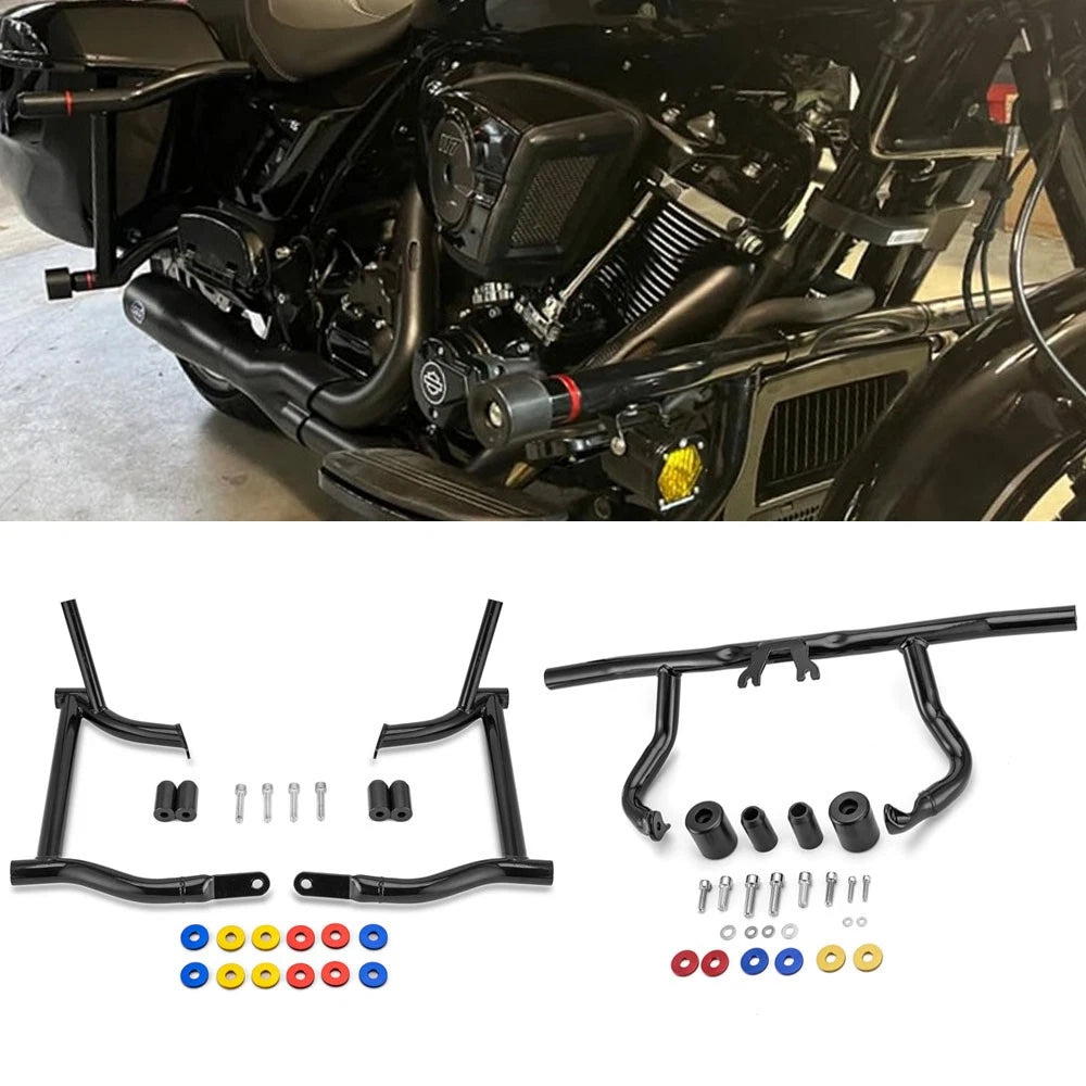 Engine Guard Saddlebag Guards for Harley Touring (2014–Present)