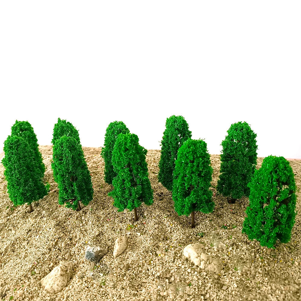 10Pc 3.14" Model Trees for Train Railway Scenery Diorama Layout