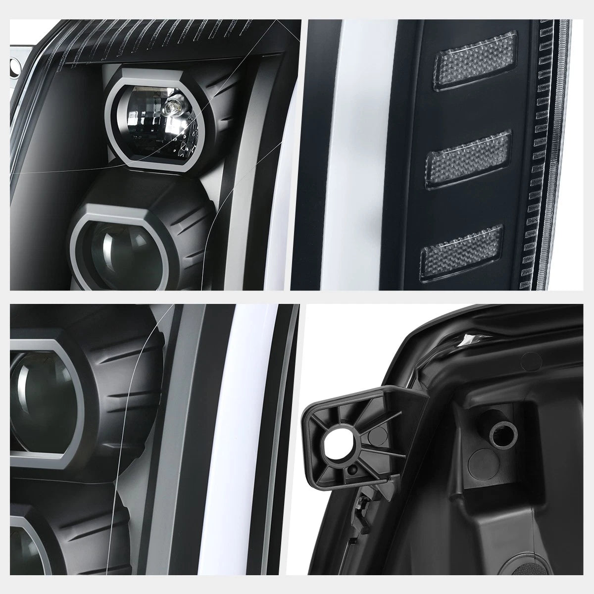 LED Switchback Projector Headlights for Cadillac Escalade ESV EXT (2007–2014)