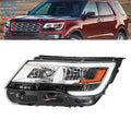 Halogen Headlights for Ford Explorer (2016–2018) with LED DRL Chrome Housing
