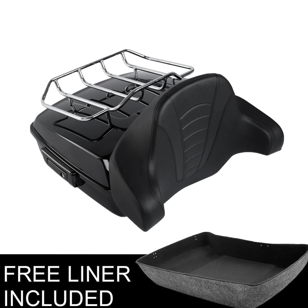 Chopped Trunk Backrest Top Rack for Harley Electra Glide (2014–2025)