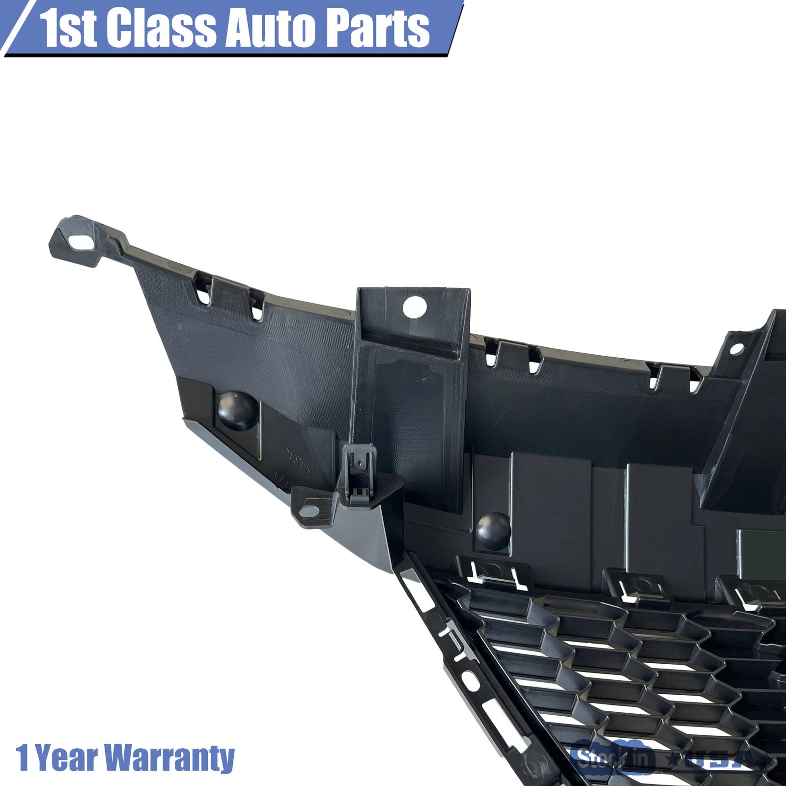 Set of 2 Front Upper Grille with Lower Trim Chrome for Nissan Versa (2020–2021)