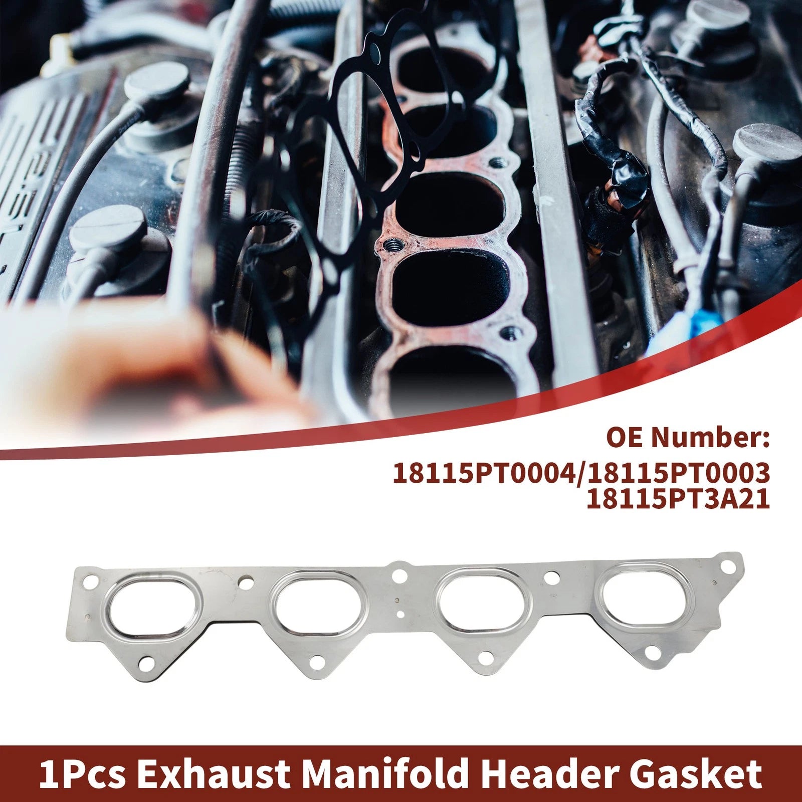Exhaust Manifold Header Gasket for Honda Accord (1990–1998) No. 18115PT0004