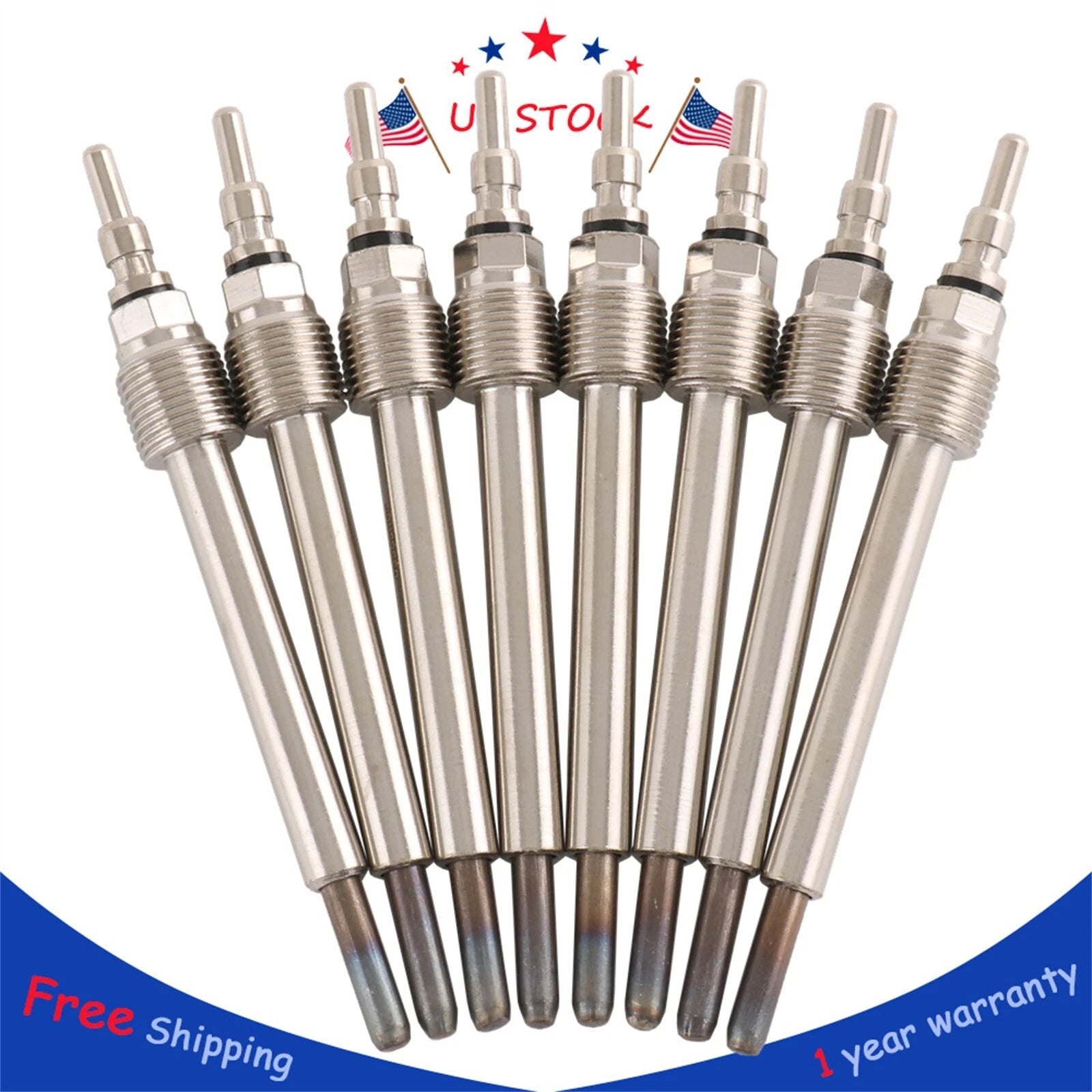 Set of 8 Glow Plugs for Ford F250 F350 F450 (2004–2007) 6.0L