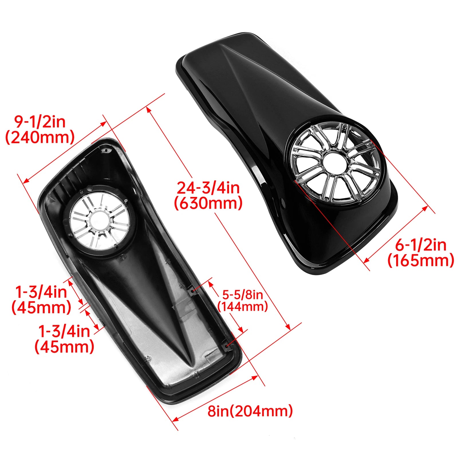 6.5" Saddle Bag Speaker Lids for Harley Touring Road King Street Glide (2014–2024)