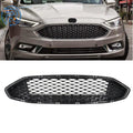 Front Grill Honeycomb Trim for Ford Fusion 2017–2018 Gloss Black