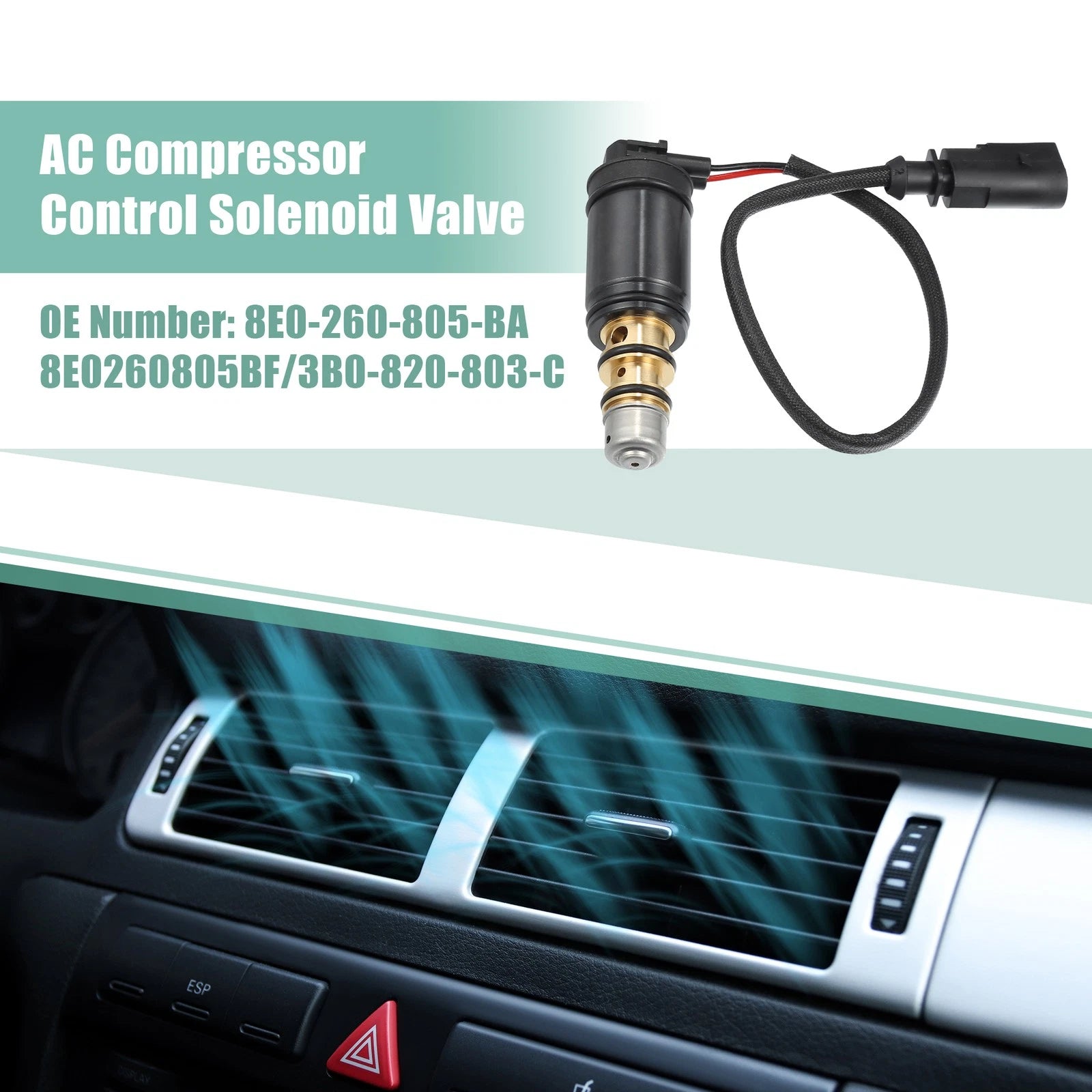 AC Compressor Control Solenoid Valve No. 8E0260805BF for Volkswagen Passat (2002)
