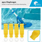 4X Diaphragm Cassette for Zodiac Barracuda Pool Cleaner (Retaining Ring)