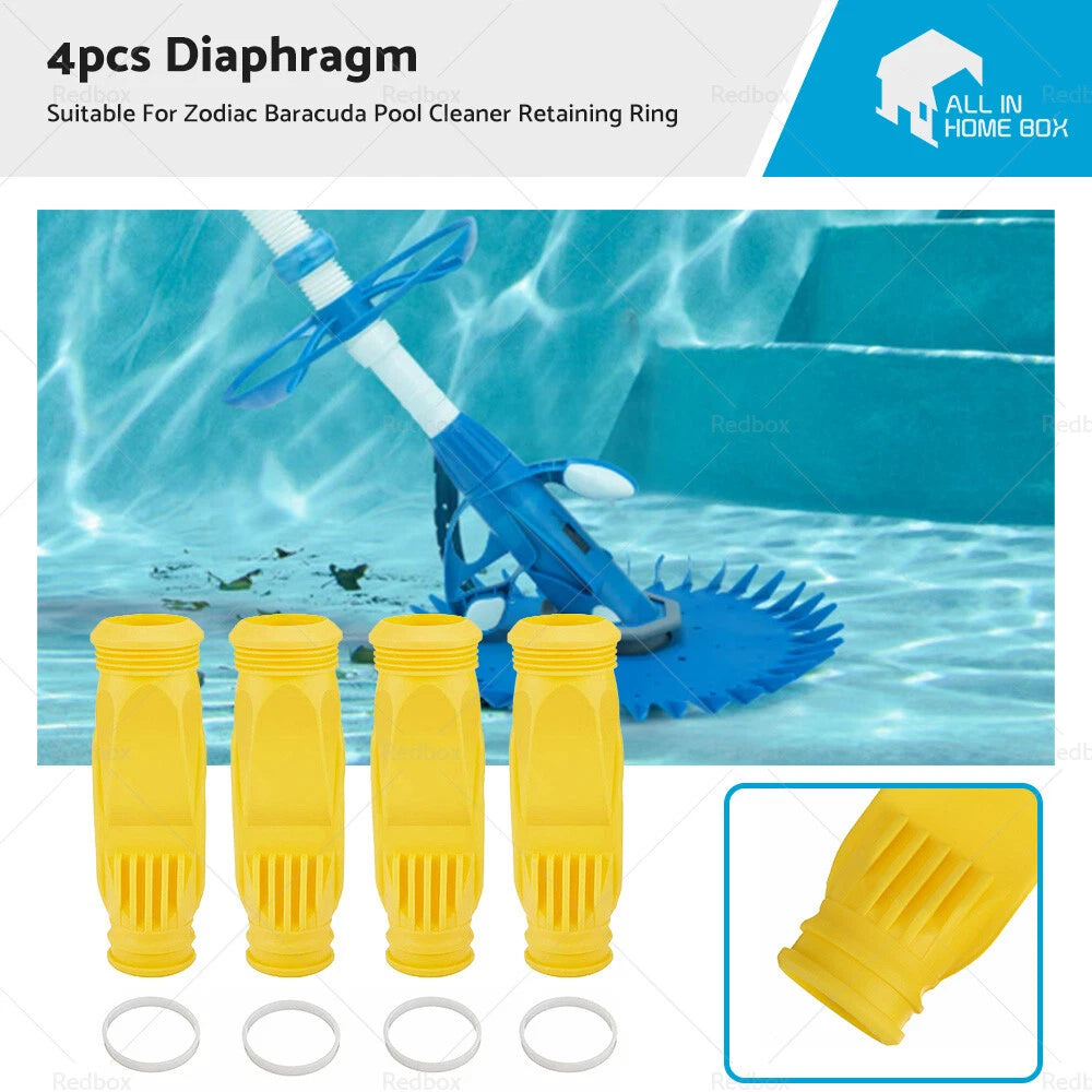 4X Diaphragm Cassette for Zodiac Barracuda Pool Cleaner (Retaining Ring)