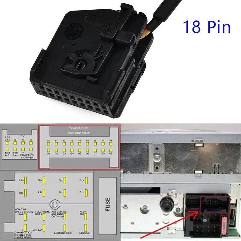 Wireless Stereo Adapter for MB Comand 2.0 APS 220 W211/W208/W168/W203 (1997–2009)