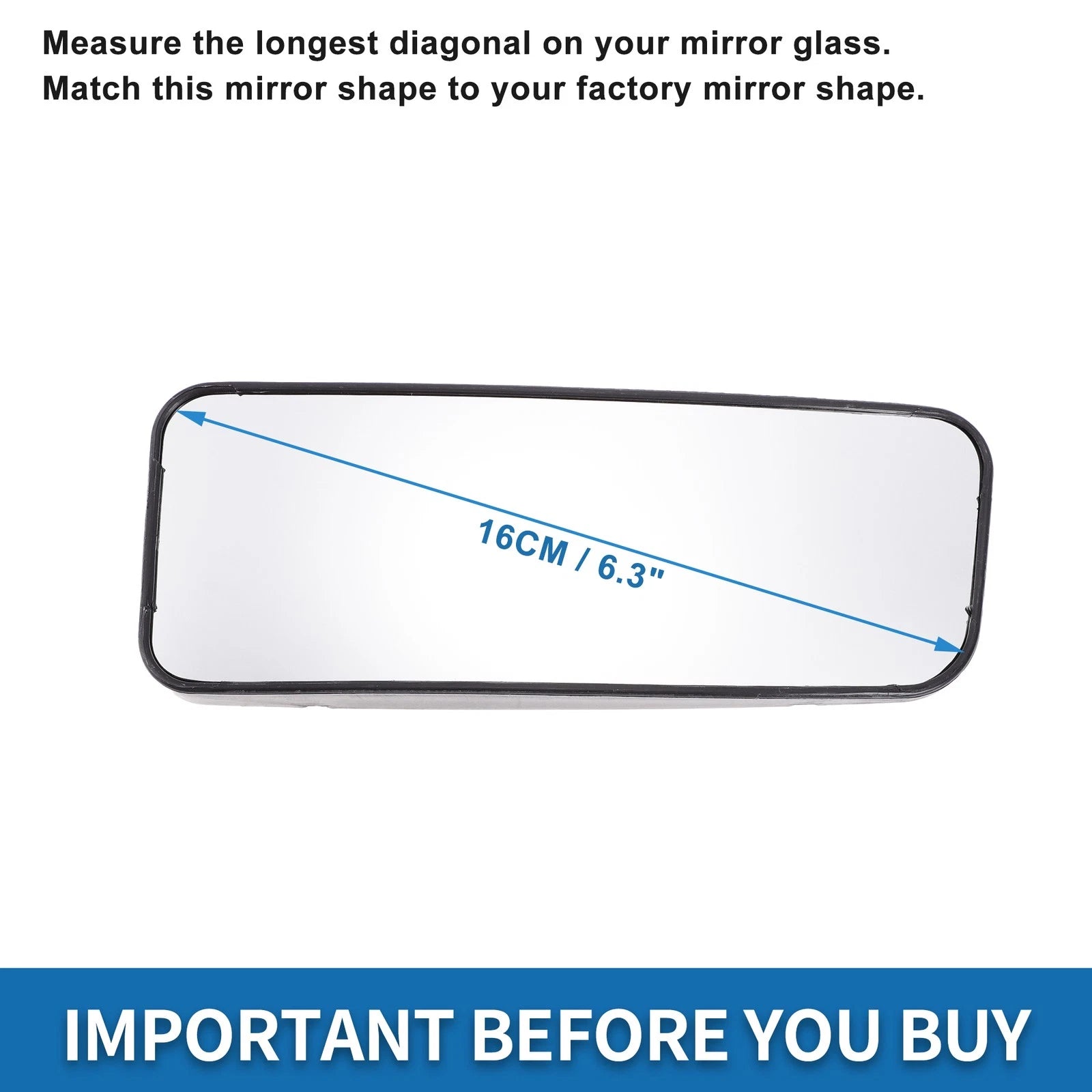 Right Lower Side Mirror Glass Replacement for VW Crafter (2006–2017)