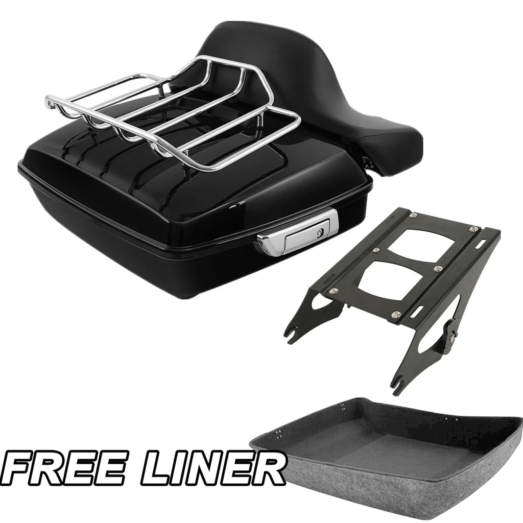Chopped Trunk Backrest Mount Rack for Harley Road Glide (2014–2023)